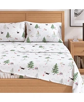 Turkish Cotton Double-Brushed Printed Flannel Bed Sheet Set