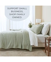 Linery & Co. Cotton Blend Jersey Knit Channel Stitch Quilt Set