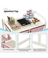 10-Drawer Rolling Storage Cart-Gradient