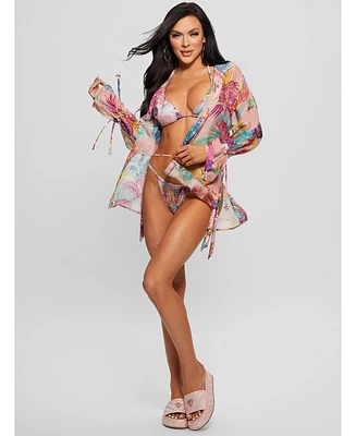 Guess Women's Silk-Blend Swim Cover-Up