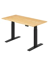Flexispot E7-commercial W Electric Adjustable Standing Desk, Bamboo Top