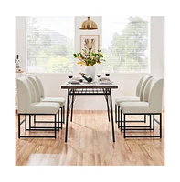 Yaheetech Upholstered Fabric Dining Room Chairs