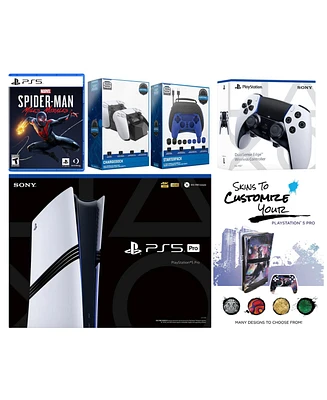 Sony Playstation 5 Pro Bundle with Spider-Man: Miles Morales, Extra Edge Controller, Pro Gamer Kit