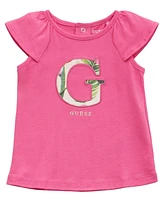 Guess Baby Girls 2-Piece Short Sleeve T-Shirt and Printed Legging Set
