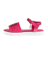 Bebe Little Girls Flat with Rhinestone Dangle Charm Sandals