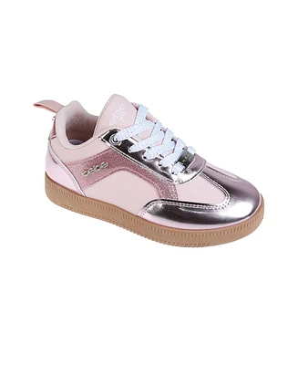 Bebe Little Girls Sparkly with Glitter Patent and Logo Rivets Sneakers
