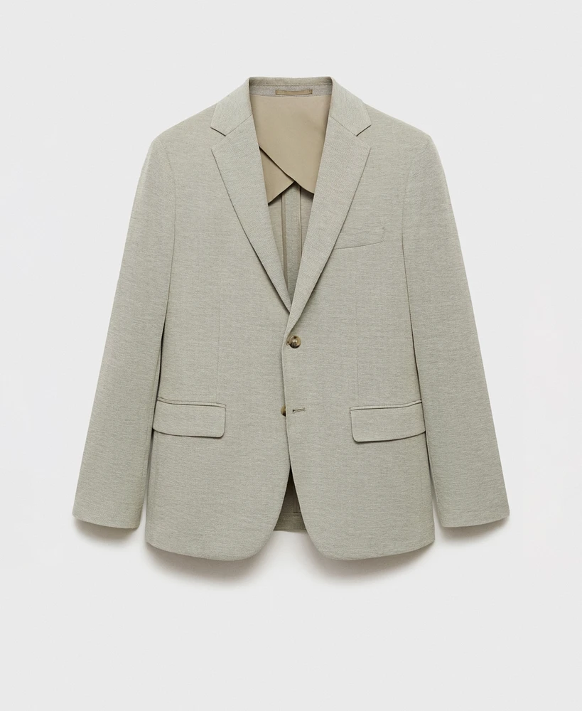 Mango Men's Slim-Fit Cotton-Blend Blazer