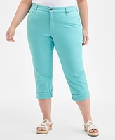 Style & Co Plus Curvy Roll-Cuff Capri Jeans, Created for Macy's