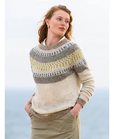 Celtic & Co. Women's Float Stitch Yoke Donegal Sweater