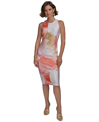 Donna Karan New York Women's Abstract-Print Sheath Dress