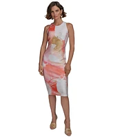 Donna Karan New York Women's Abstract-Print Sheath Dress