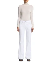 7 For All Mankind Women's Dojo Tailorless Patch-Pocket Bootcut Jeans