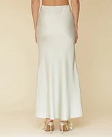 Avec Les Filles Women's Bias-Cut Trumpet Maxi Skirt