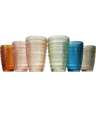 The Wine Savant Khen Beaded Highball Tumbler, Set of 6
