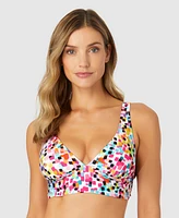 Anne Cole Women's Abstract Dot Soft Shirred Bikini Top