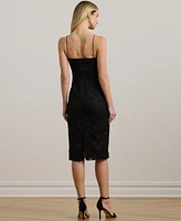 Lauren Ralph Women's Embroidered Sleeveless Cocktail Dress