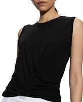 Sanctuary Women's Draped Sleeveless Crewneck Tank