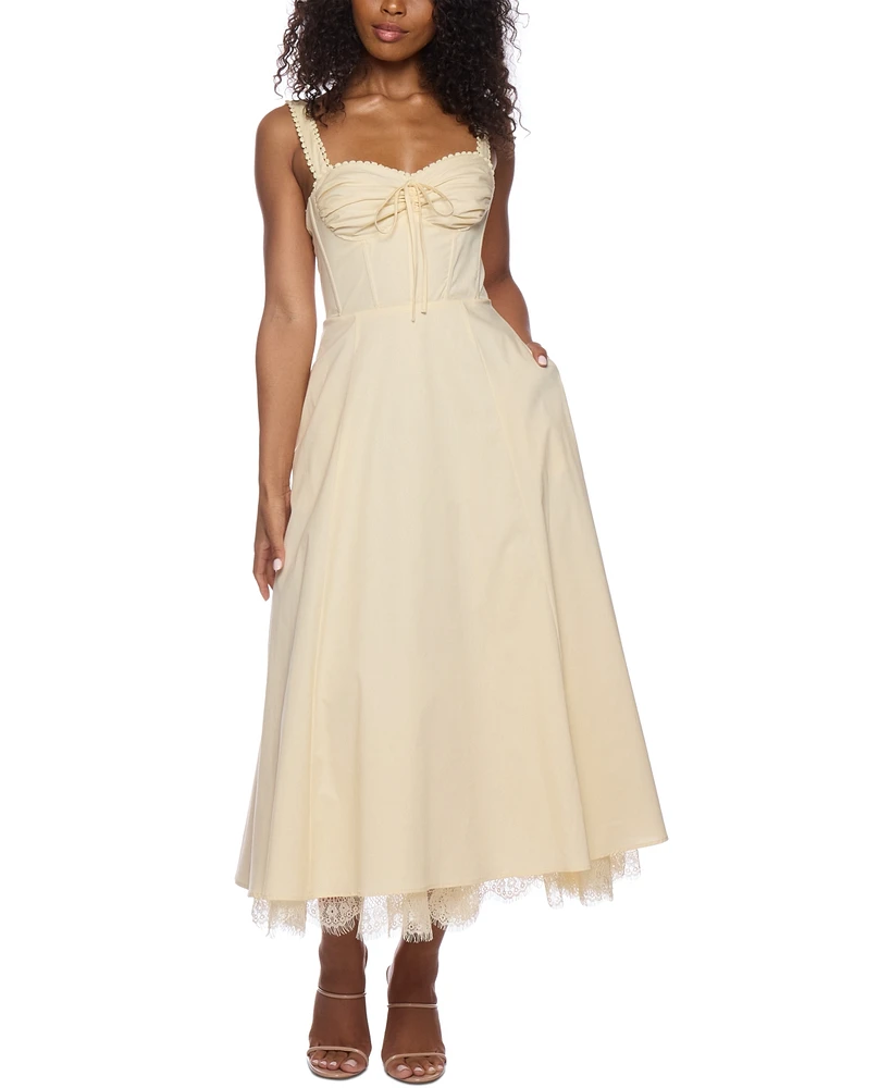 Alex & Sophia Juniors' Ruched-Front Midi Dress