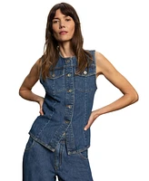 Sanctuary Women's Maritime Button-Front Denim Vest