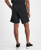 Hugo Boss Men's Gabri Relaxed Fit Belted Mixed Media 7" Shorts