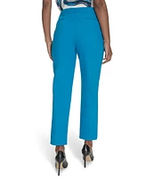Calvin Klein Women's Cotton-Blend Straight-Leg Pants