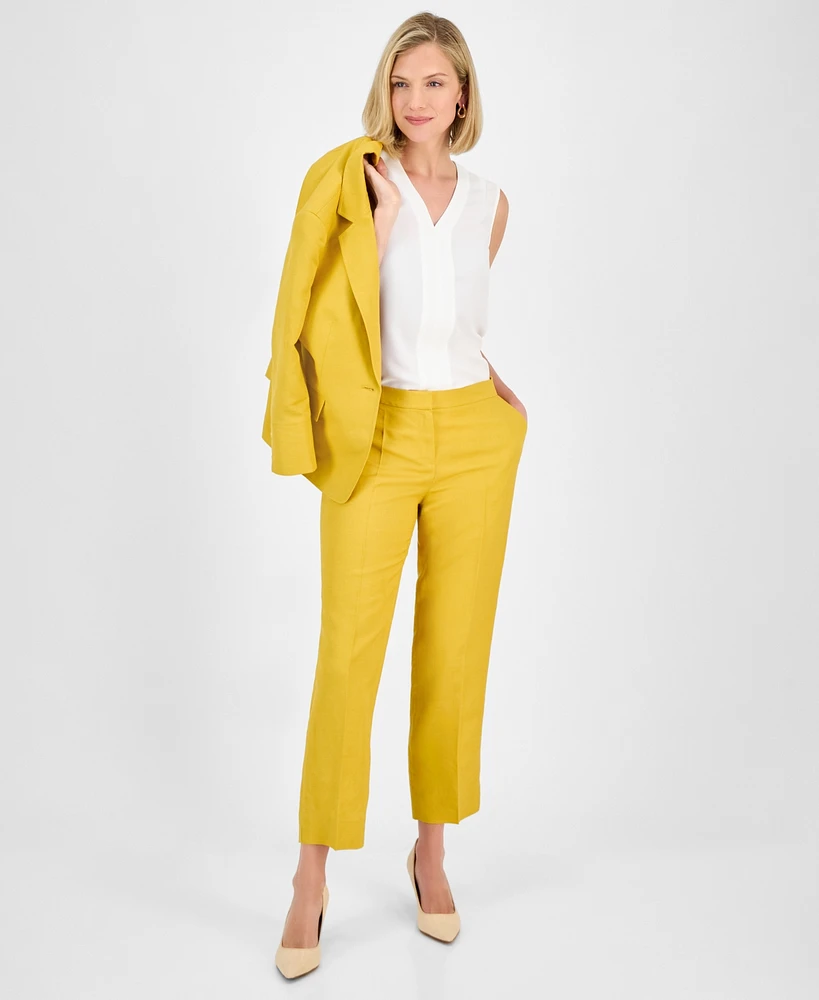 Kasper Women's Mid-Rise Straight-Leg Ankle Pants, Regular & Petite