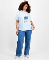 Hybrid Trendy Plus Peanuts Fireworks Crewneck Tee
