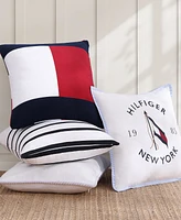 Tommy Hilfiger Placement Stripe Knitted Square Pillow, 20" X 20"