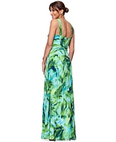 Xscape Women's Sleeveless Printed Chiffon Dress