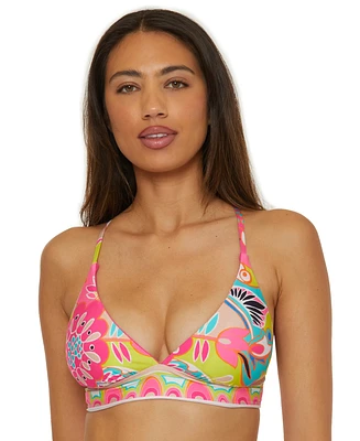 Trina Turk Women's Venus Reversible Banded Bikini Top