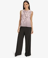 Calvin Klein Petite Floral-Print Sleeveless Top