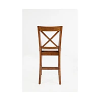 Simplicity Solid Wood Classic X-Back Counter Stool (Set of 2)