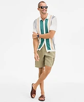 Club Room Men's Short Sleeve Striped Cardigan Sweater, Exclusively at Macy's