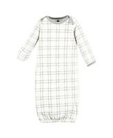 Hudson Baby Boys Hudson Cotton Gowns, Forest Animals
