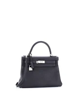 Pre-Owned HERMES Kelly Handbag Togo with Palladium Hardware