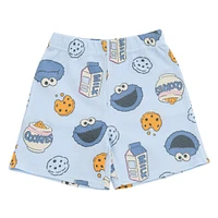 Sesame Street Little Boys Cookie Monster Waffle Knit T-Shirt and Shorts Outfit Set