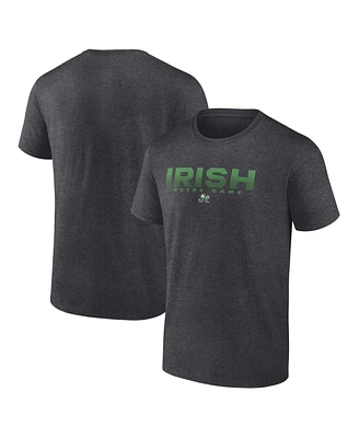 Fanatics Men's Heather Charcoal Notre Dame Fighting Irish Iconic Battle Scars T-Shirt