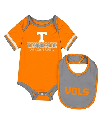 Colosseum Baby Boys and Girls 2-Piece Tennessee Orange Volunteers Bodysuit Bib Set