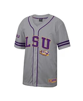 Colosseum Men's Gray Lsu Tigers Free Spirited Baseball Jersey