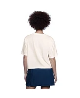 Starter Women's White Buffalo Bills Throwback Play the Ball Boxy Cropped T-Shirt