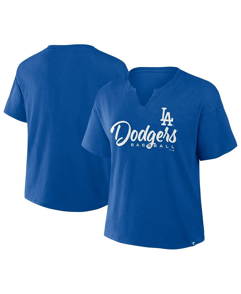 Fanatics Women's Royal Los Angeles Dodgers Fan Fave Stadium Slub T-Shirt