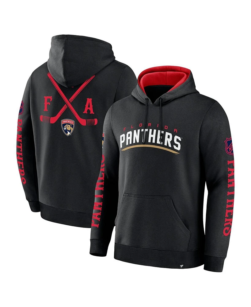 Fanatics Men's Black Florida Panthers Big City Legacy Fleece Pullover Hoodie