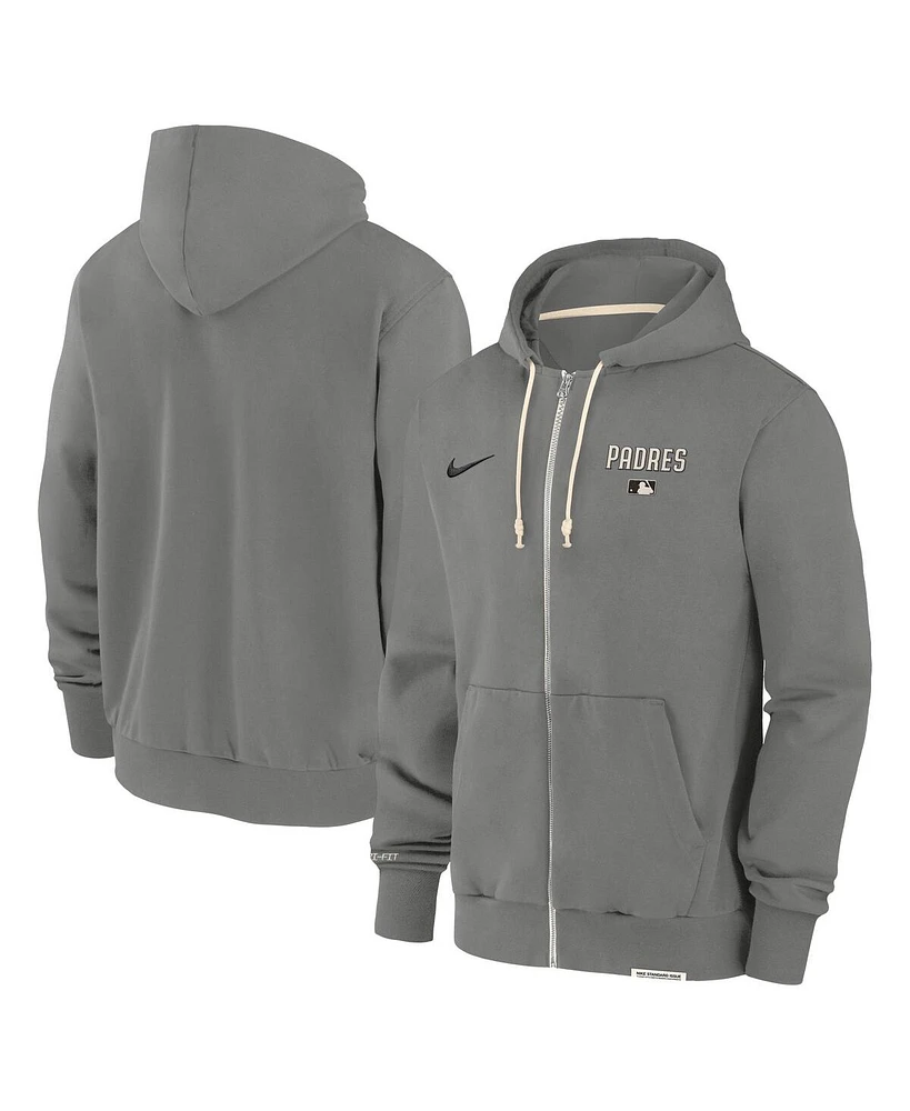 Nike Men's Charcoal San Diego Padres Authentic Collection Travel Performance Full-Zip Hoodie
