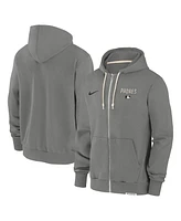 Nike Men's Charcoal San Diego Padres Authentic Collection Travel Performance Full-Zip Hoodie