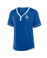 Fanatics Women's Royal Los Angeles Dodgers League Diva Star Raglan V-Neck T-Shirt