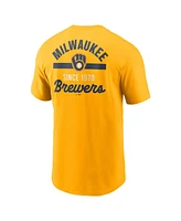 Nike Men's Gold Milwaukee Brewers 2-Hit T-Shirt
