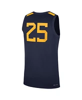 Nike Men's 25 Navy West Virginia Mountaineers Road Replica Basketball Jersey