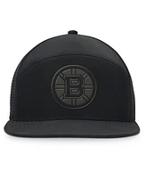 Fanatics Men's Black Boston Bruins Front Office Adjustable Hat