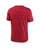 Nike Men's Scarlet Ohio State Buckeyes Velocity Baseball Wordmark Stack Performance T-Shirt