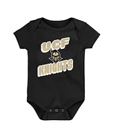 Outerstuff Newborn Gold/Black Ucf Knights Sunday Comics Bodysuit 3-Pack